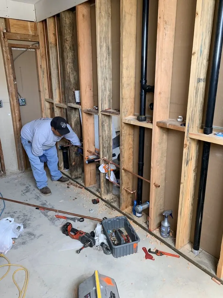 Commercial rough-in plumbing for Gas Line Repair in Earl